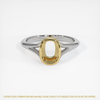 18K Yellow & White Bezel Ring Setting Image