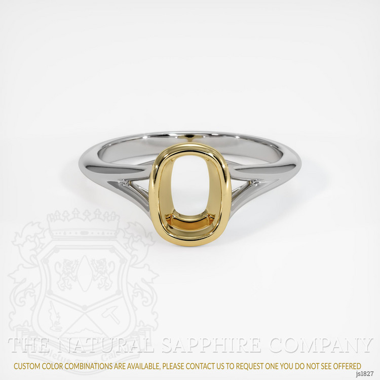 18K Yellow & White Bezel Ring Setting