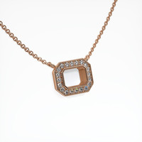 14K Rose Gold Pave Pendant Setting Image