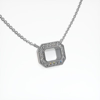 10K White Gold Pave Pendant Setting Image