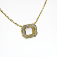 10K Yellow Gold Pave Pendant Setting Image