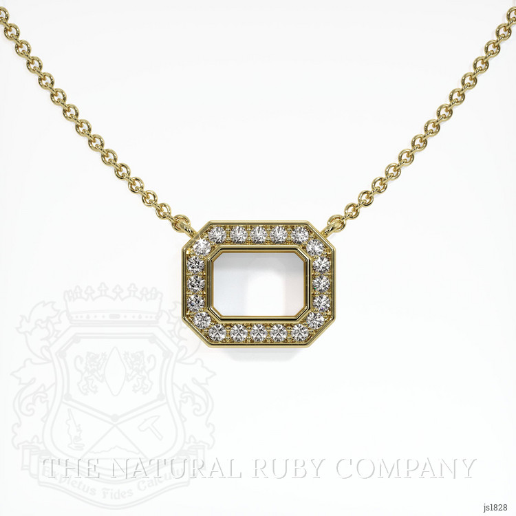 18K Yellow Gold Pave Pendant Setting