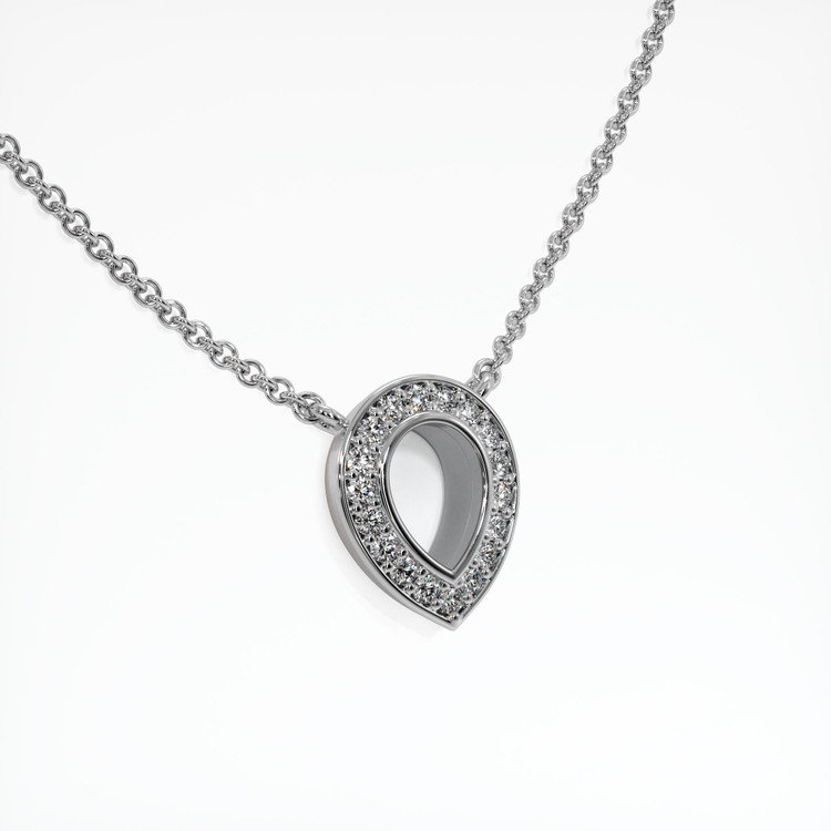 Platinum 950 Pave Pendant Setting