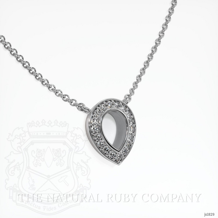Platinum 950 Pave Pendant Setting