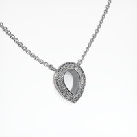 18K White Gold Pave Pendant Setting Image