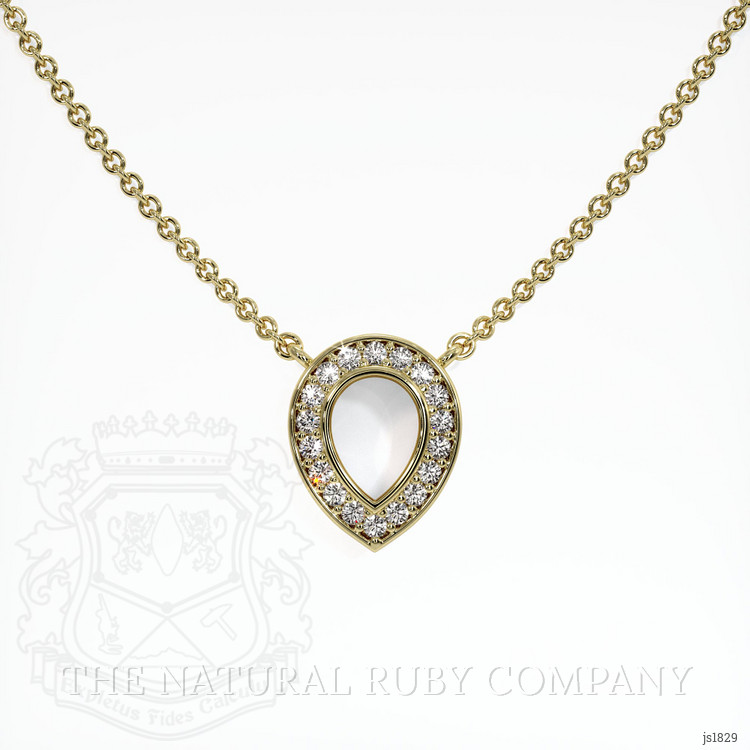 14K Yellow Gold Pave Pendant Setting