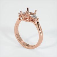 14K Rose Gold Three Stone Ring Setting Video