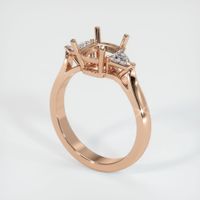 18K Rose Gold Three Stone Ring Setting Video