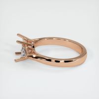 18K Rose Gold Three Stone Ring Setting Image