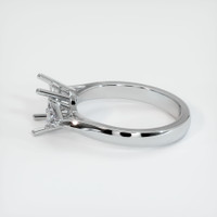 10K White Gold Three Stone Ring Setting Image