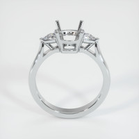 10K White Gold Three Stone Ring Setting Image