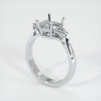 18K White Gold Three Stone Ring Setting Video