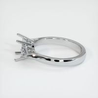 18K White Gold Three Stone Ring Setting Image