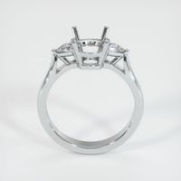 18K White Gold Three Stone Ring Setting Image
