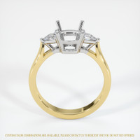14K White & Yellow Three Stone Ring Setting Image