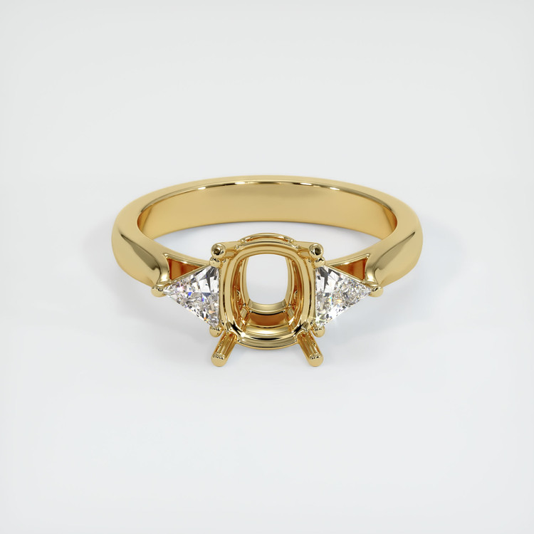10K Yellow Gold Three Stone Ring Setting
