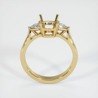 10K Yellow Gold Three Stone Ring Setting Image