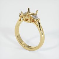 14K Yellow Gold Three Stone Ring Setting Video