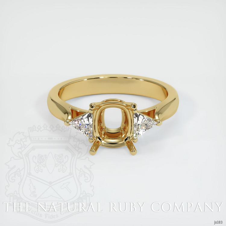 14K Yellow Gold Three Stone Ring Setting