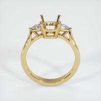14K Yellow Gold Three Stone Ring Setting Image