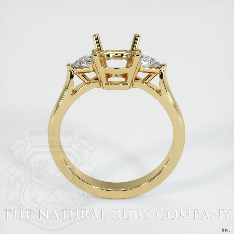 14K Yellow Gold Three Stone Ring Setting