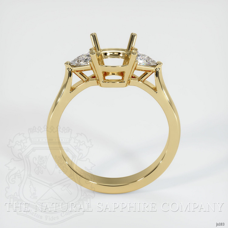 14K Yellow Gold Three Stone Ring Setting