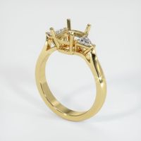 18K Yellow Gold Three Stone Ring Setting Video