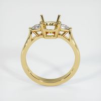 18K Yellow Gold Three Stone Ring Setting Image