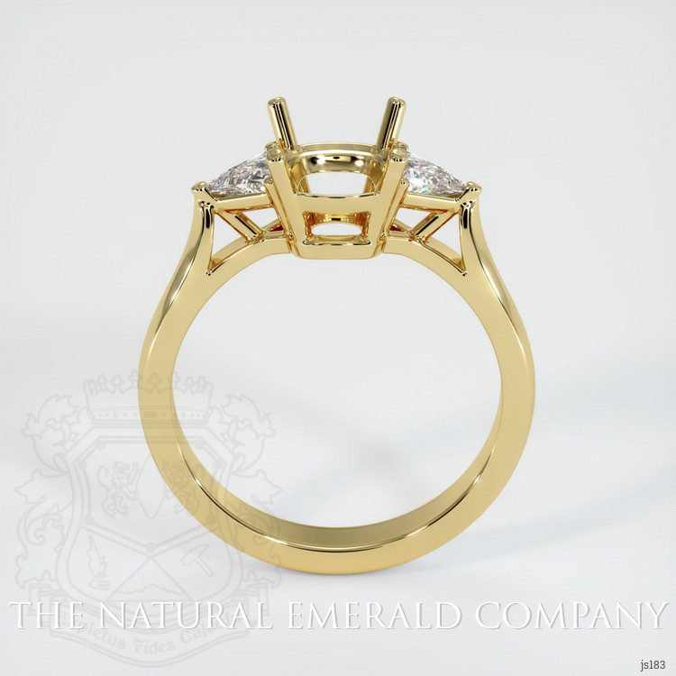 18K Yellow Gold Three Stone Ring Setting