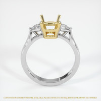 18K Yellow & White Three Stone Ring Setting Image
