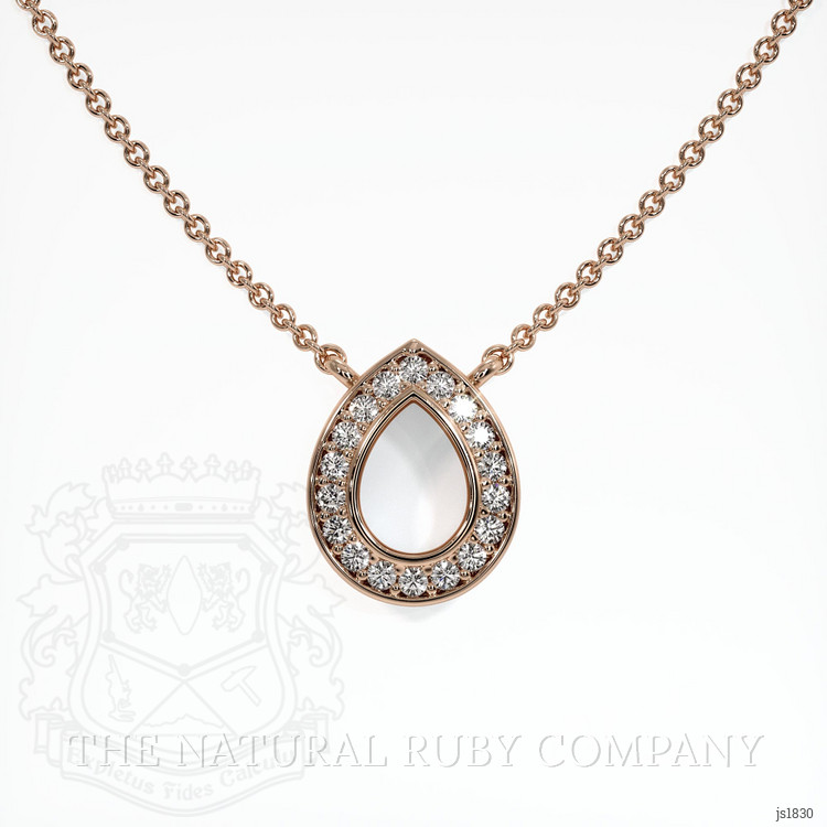 14K Rose Gold Pave Pendant Setting