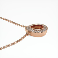 14K Rose Gold Pave Pendant Setting Image