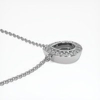 10K White Gold Pave Pendant Setting Image