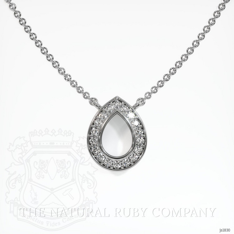 18K White Gold Pave Pendant Setting