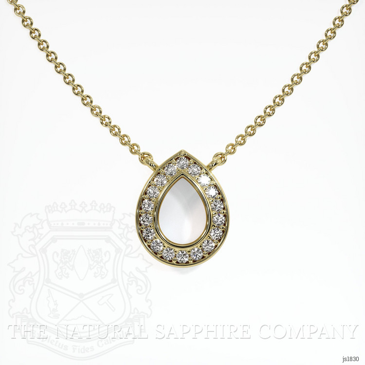 10K Yellow Gold Pave Pendant Setting