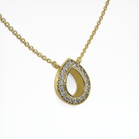 10K Yellow Gold Pave Pendant Setting Image