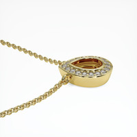 10K Yellow Gold Pave Pendant Setting Image