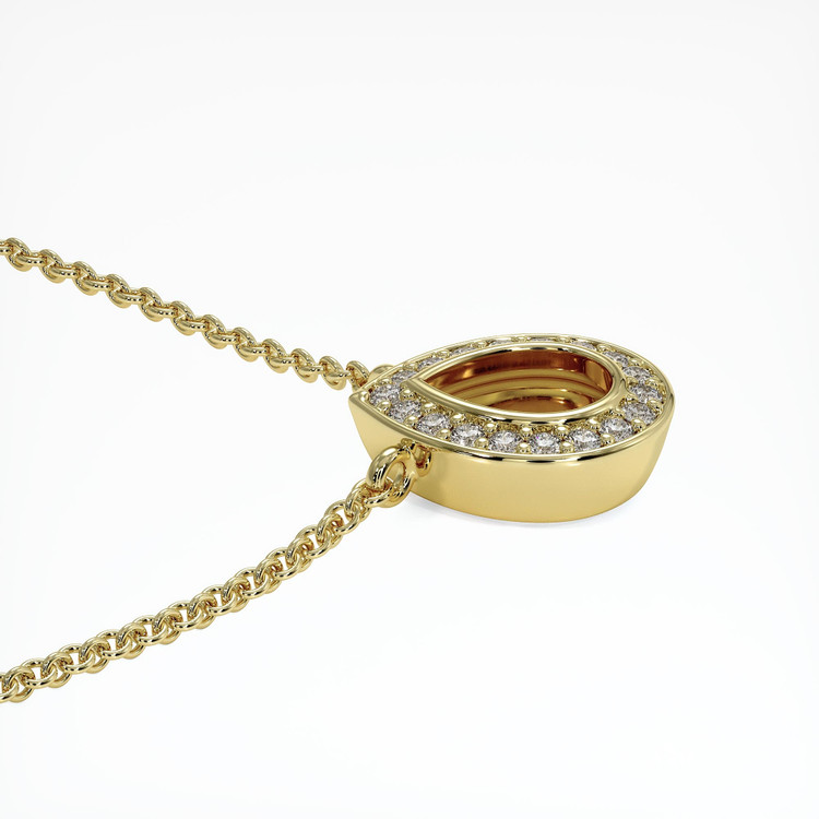 14K Yellow Gold Pave Pendant Setting