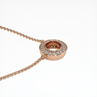 14K Rose Gold Pave Pendant Setting Image