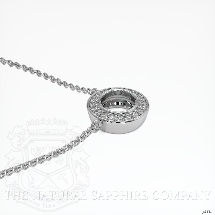 Silver Pave Pendant Setting