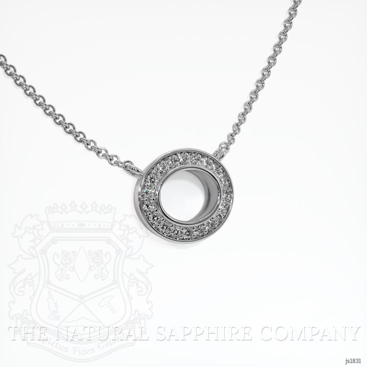 10K White Gold Pave Pendant Setting