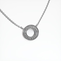 14K White Gold Pave Pendant Setting Image