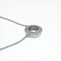 14K White Gold Pave Pendant Setting Image
