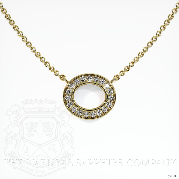 14K Yellow Gold Pave Pendant Setting