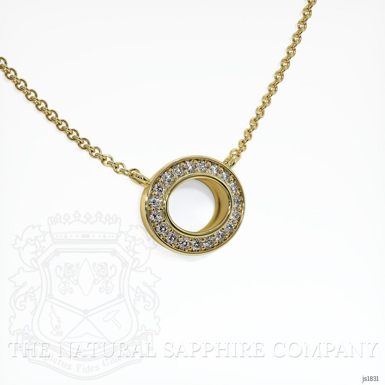 14K Yellow Gold Pave Pendant Setting