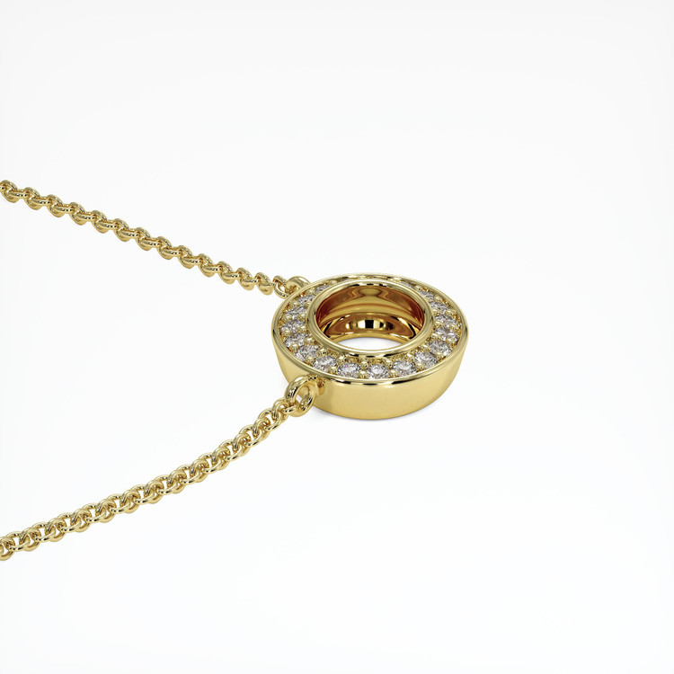 18K Yellow Gold Pave Pendant Setting