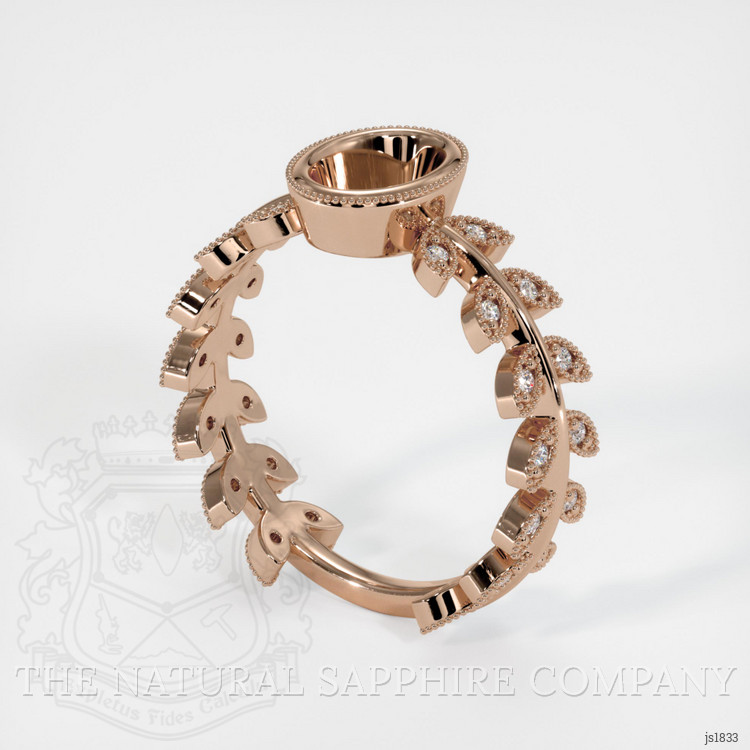 14K Rose Gold Pave Ring Setting