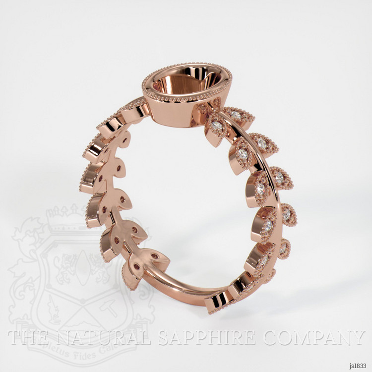 14K Rose Gold Pave Ring Setting