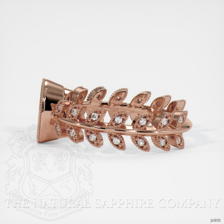 14K Rose Gold Pave Ring Setting