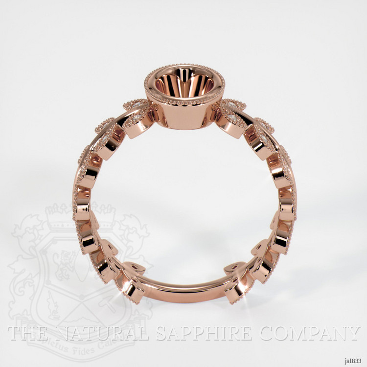 14K Rose Gold Pave Ring Setting